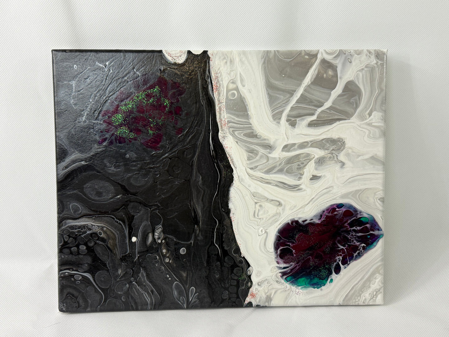 11x14 Canvas: Purple Ying Yang