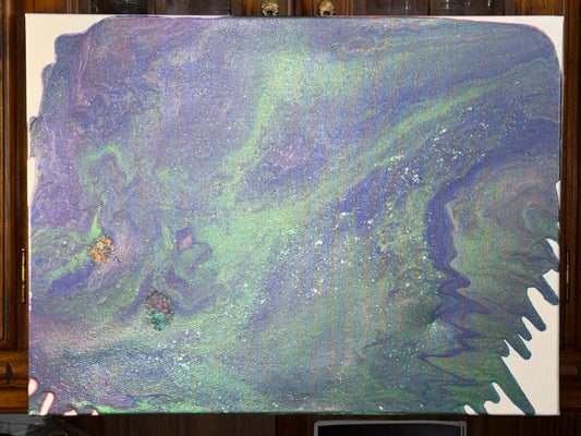 18x24 Canvas: Kitty Paws Galaxy