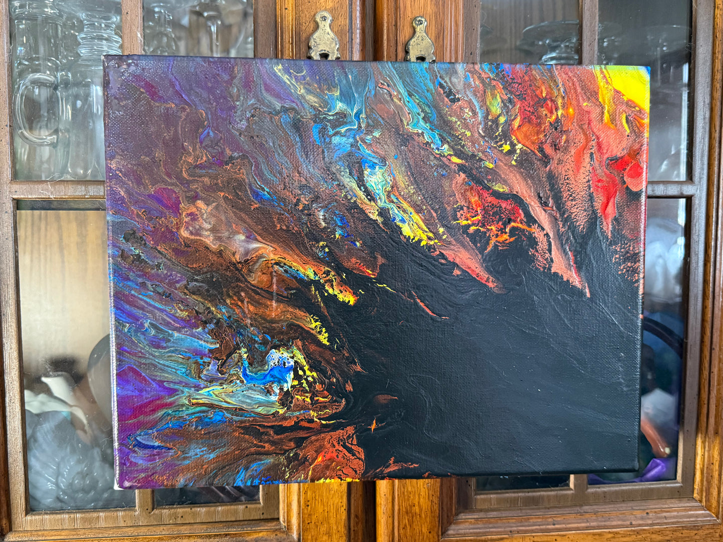 11x14 Canvas: Rainbow Sunflower