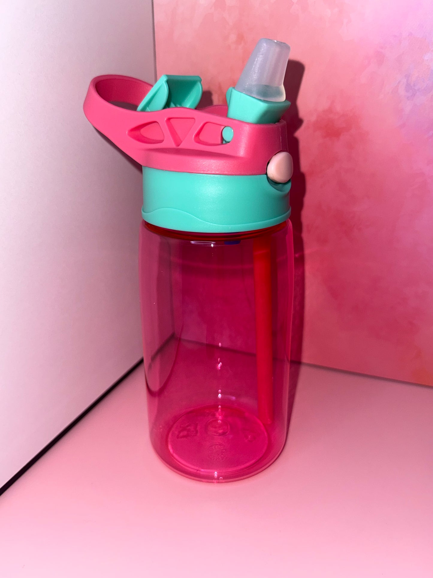 16oz Kids Flip Straw Bottle