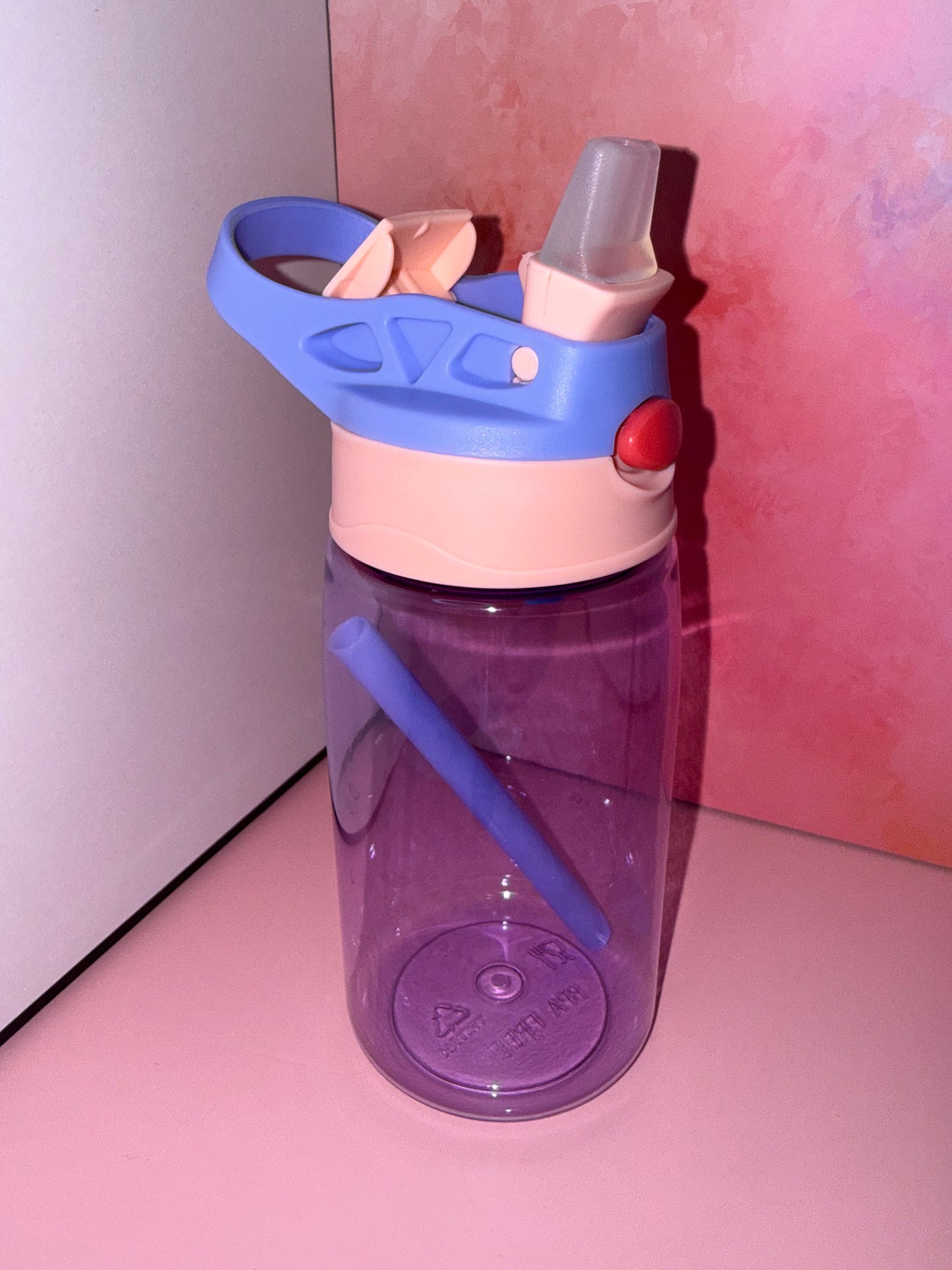 16oz Kids Flip Straw Bottle