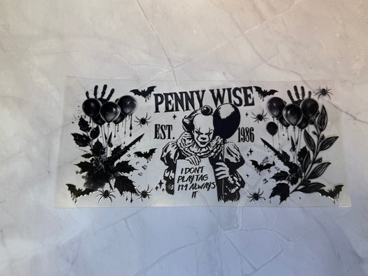 Uvdtf cup wraps: Horror characters