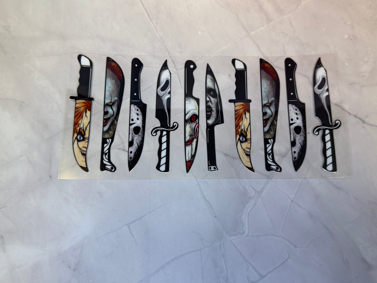 Uvdtf cup wraps: Horror characters