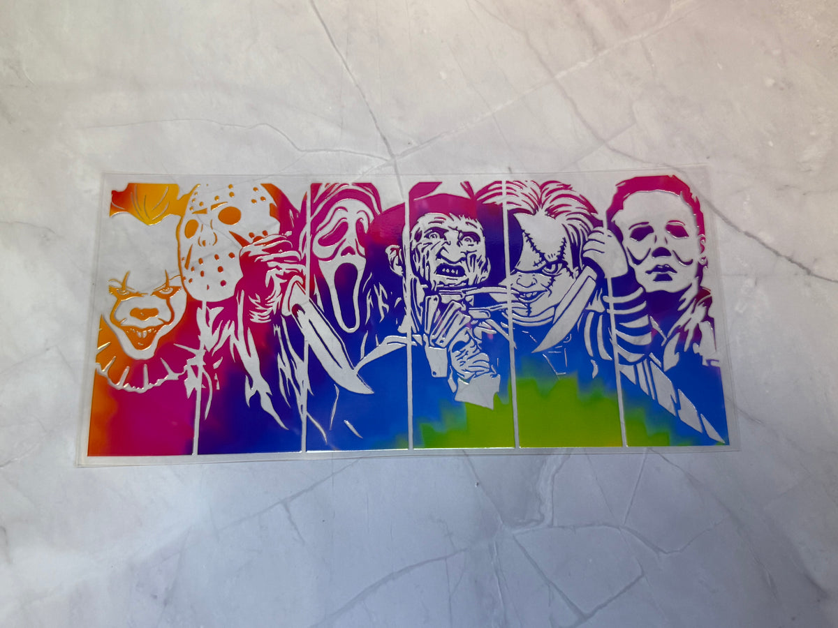 Uvdtf cup wraps: Horror characters